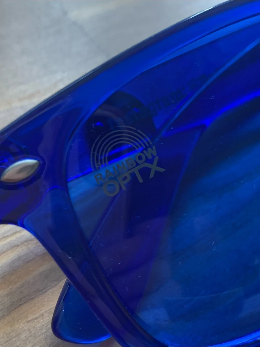 New Rainbow Optx Cobalt Blue Wayfarer Sunglasses Colored Lenses Adult